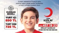 KIZILAY KURBAN BAĞIŞI BEKLİYOR