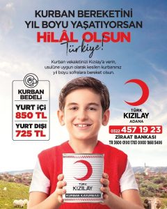 KIZILAY KURBAN BAĞIŞI BEKLİYOR