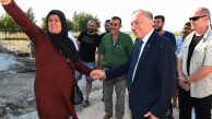 Akay, halkla buluştu, devam eden projeleri denetledi