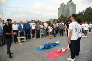 Büyükşehir’den Taşköprü üzerinde can kurtarma eğitimi…