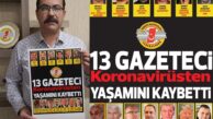 Türkiye’de koronavirüsten 13 gazeteci hayatını kaybetti