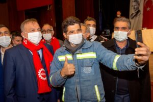 EMEKÇİLERİN ONURLU MÜCADELESİNİ SELAMLIYORUM”