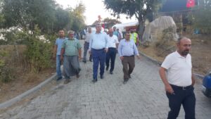 Muharrem Varlı, yangın bölgelerini ziyaret etti.