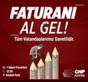 CHP İL Zam protestosu yapıyor.
