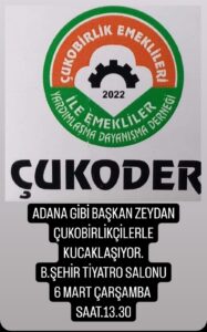 Çukoder’den Zeydan Karalara destek.