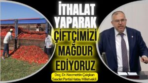 ÇALIŞKAN: ÇİFTÇİ YERİNE FAİZ LOBİSİ DESTEKLENİYOR