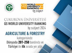 Çukurova Üniversitesi, Tarım ve Ormancılıkta Türkiye’de Birinci Sırada!
