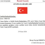 Yeni Atama kararları Resmi Gazetede yayınlandı.