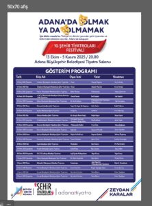 Adana Büyükşehir Belediyesi Şehir Tiyatrolarının Düzenlediği