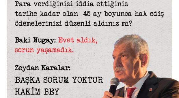 Zeydan Karalar: “Başka sorum yoktur hakim Bey!”