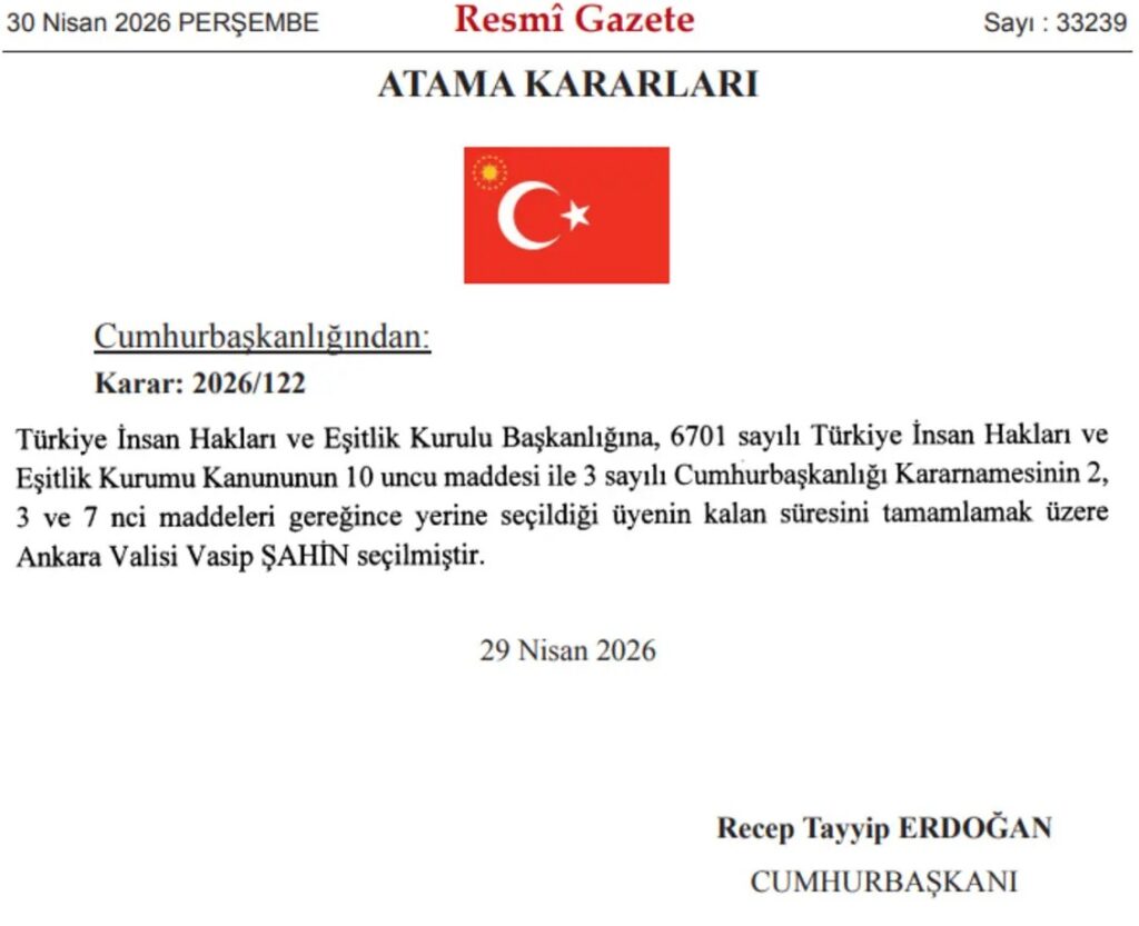 Yeni Atama kararları Resmi Gazetede yayınlandı.